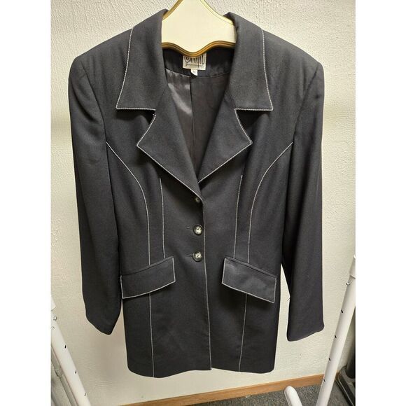 Jackets & Blazers - Script Women's Black Tailored Blazer Jacket
